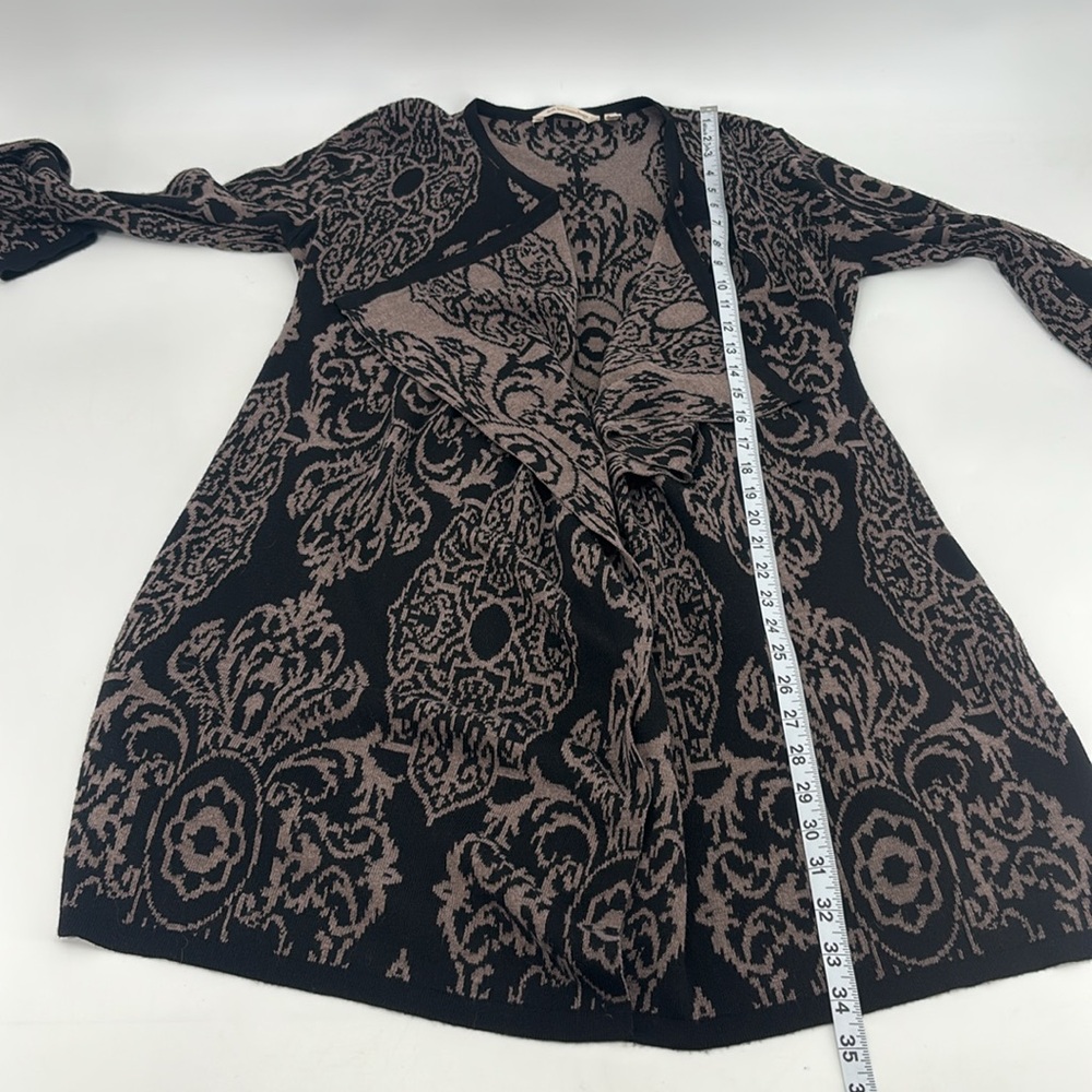 Soft Surroundings Boho Mandala Geometric Print Knit Draped Open Cardigan - Picture 12 of 13